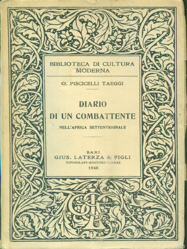 Diario di un combattente nell'Africa settentrionale