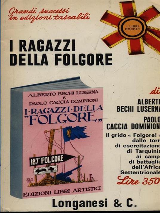 I ragazzi della Folgore di: Bechi Luserna - copertina