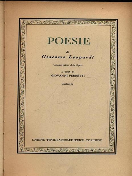 Poesie vol. 1 - Giacomo Leopardi - 3