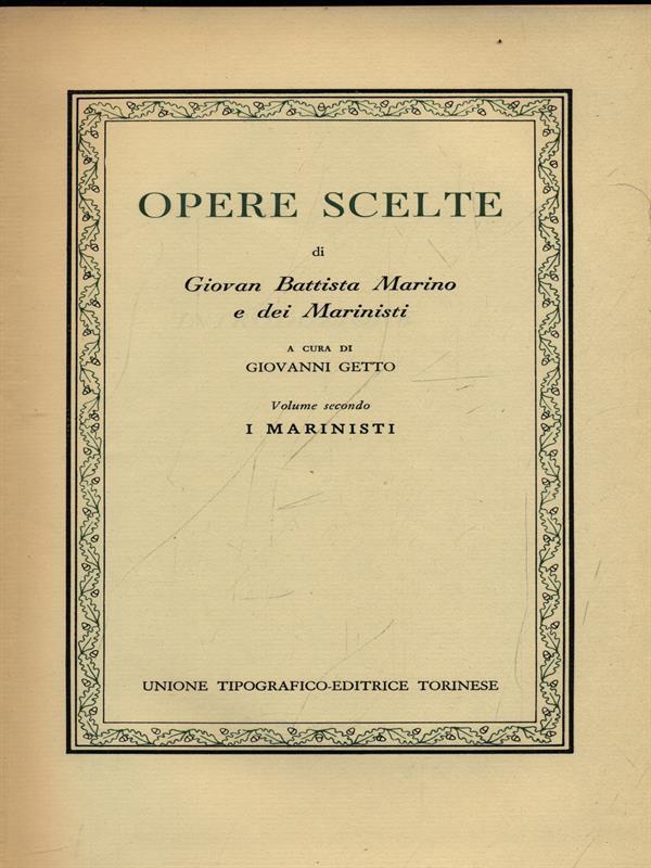 Opere scelte vol. II: I Marinisti