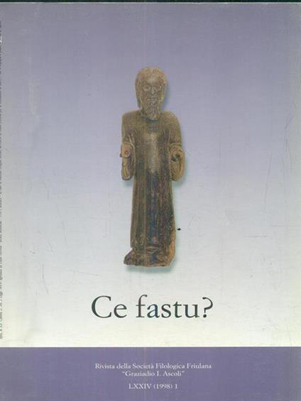 Ce Fastu? - LXXIV, 1998 - 1 - copertina