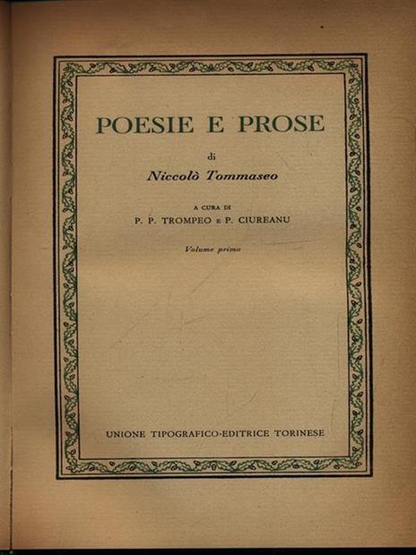 Poesie e prose vol. 1 - Niccolo Tommaseo - 3