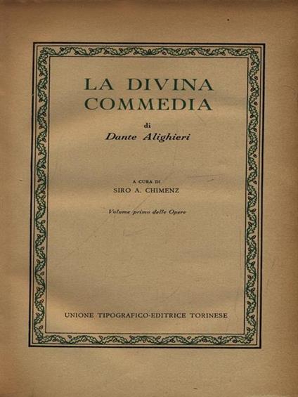 La Divina Commedia - Dante Alighieri - copertina