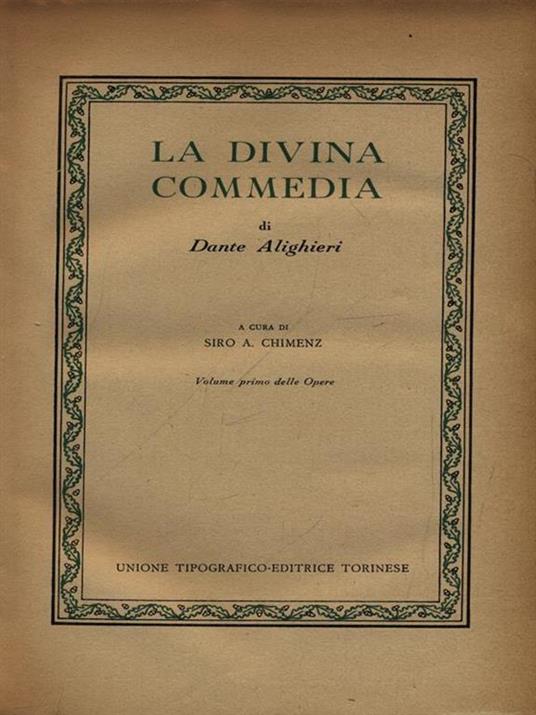 La Divina Commedia - Dante Alighieri - copertina