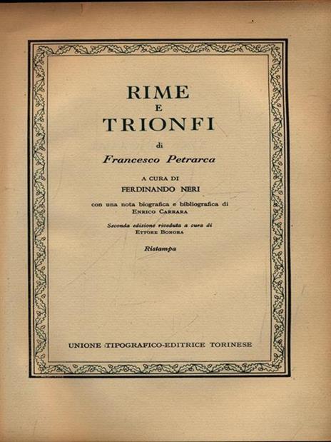 Rime e trionfi - Francesco Petrarca - 2