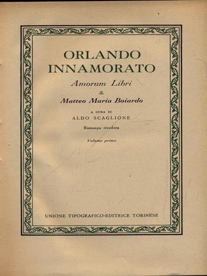 Orlando innamorato 2vv - Matteo M. Boiardo - copertina