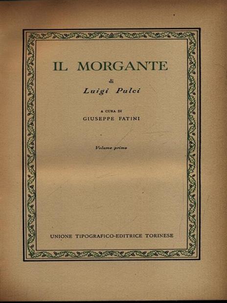 Il Il Morgante 2vv - Luigi Pulci - copertina