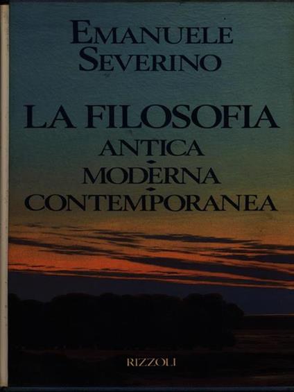 La filosofia 3vv - Emanuele Severino - copertina