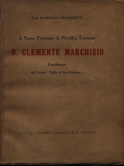 D. Clemente Marchisio - Domenico Franchetti - copertina