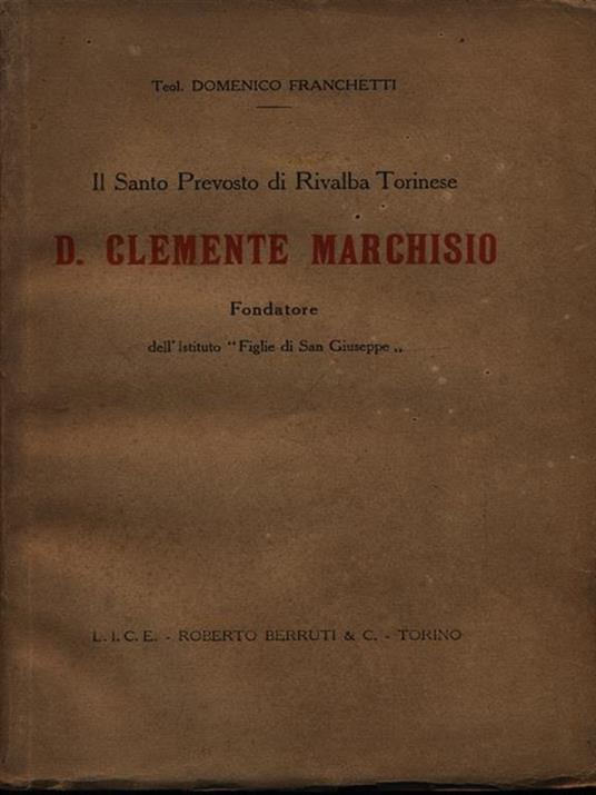 D. Clemente Marchisio - Domenico Franchetti - copertina
