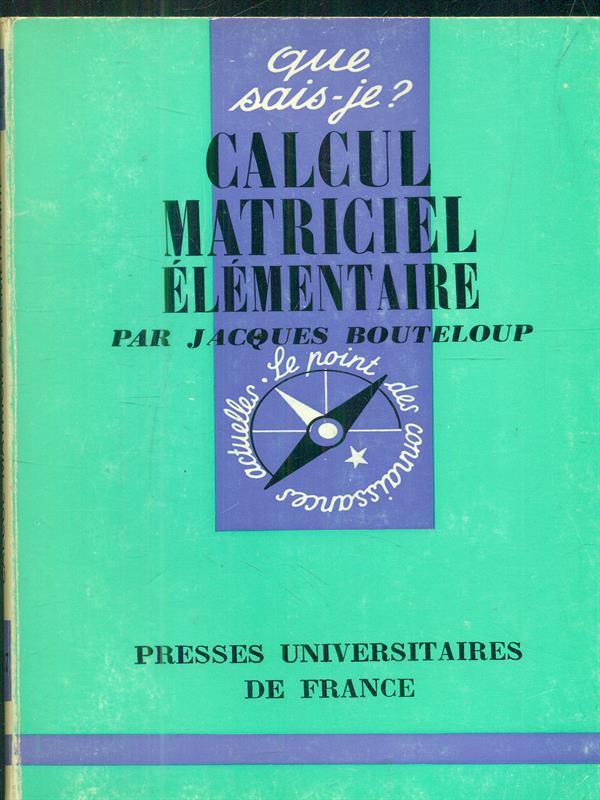 Calcul matriciel Elementaire