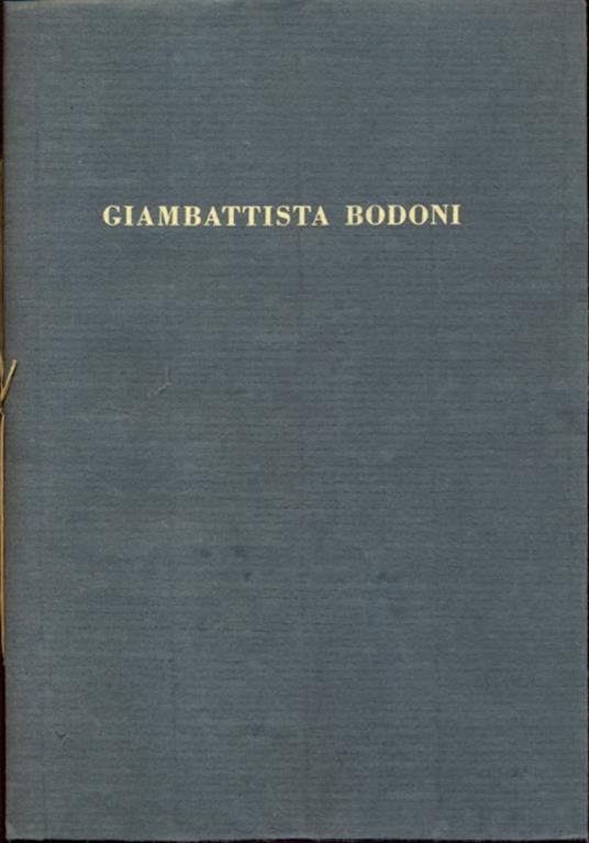 Giambattista Bodoni - Angelo Ciavarella - copertina