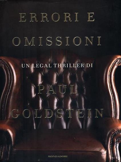 Errori e omissioni - Paul Goldstein - copertina