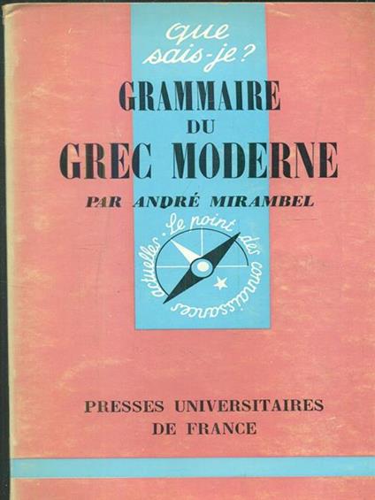 Grammaire du grec moderne - copertina