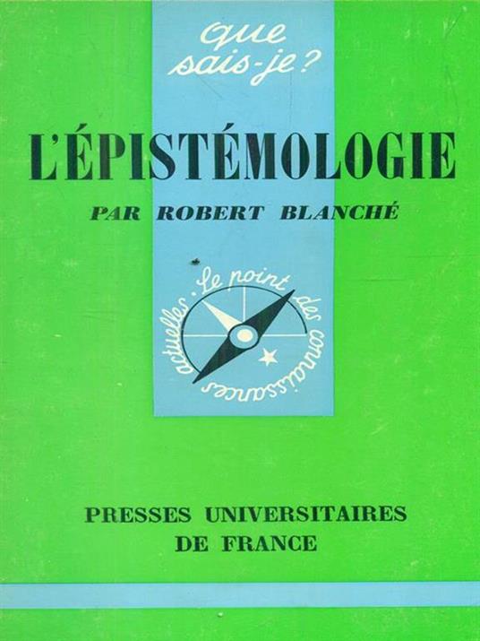 L' epistemologie - Robert Blanché - copertina