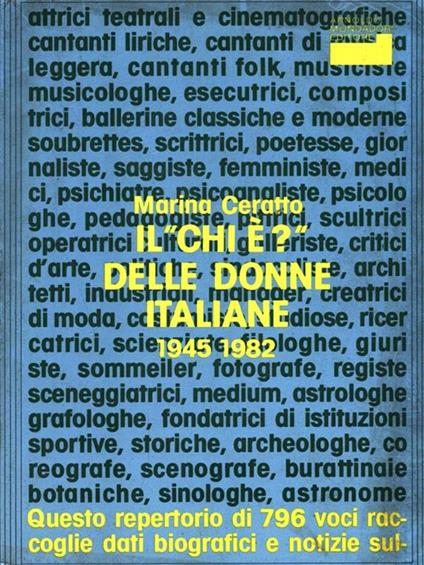Il chi è? delle donne italiane 1945-1982 - copertina