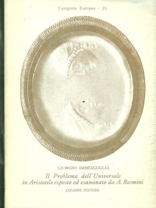 Il problema universale in aristotele esposto ed esaminato da Rosmini - copertina