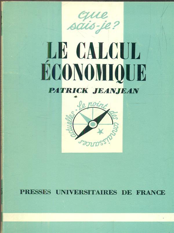 Le calcul economique