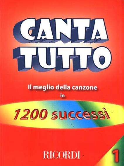 Canta Tutto. Vol. 1 - copertina