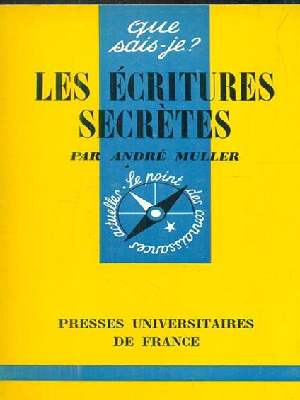 Les ecritures secretes - copertina