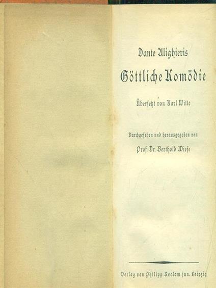 Dante Alighierìs Gottliche Komodie - Dante Alighieri - copertina