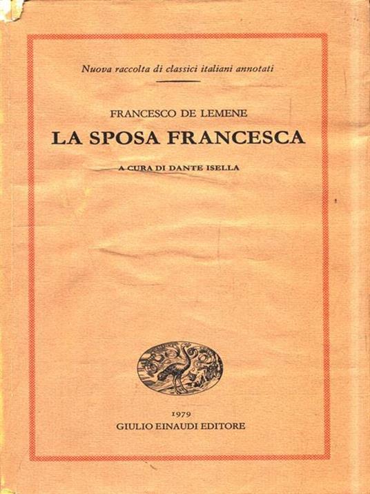 La sposa Francesca - Francesco De Lemene - copertina