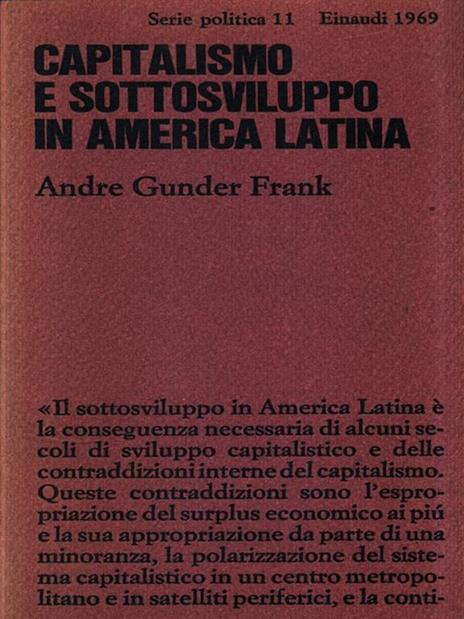 Capitalismo e sottosviluppo in America Latina - Andre Gunder Frank - copertina