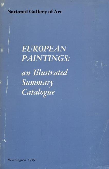 European paintings: an illustrated summary catalogue - copertina
