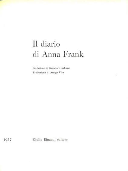 Il diaro - Anne Frank - copertina