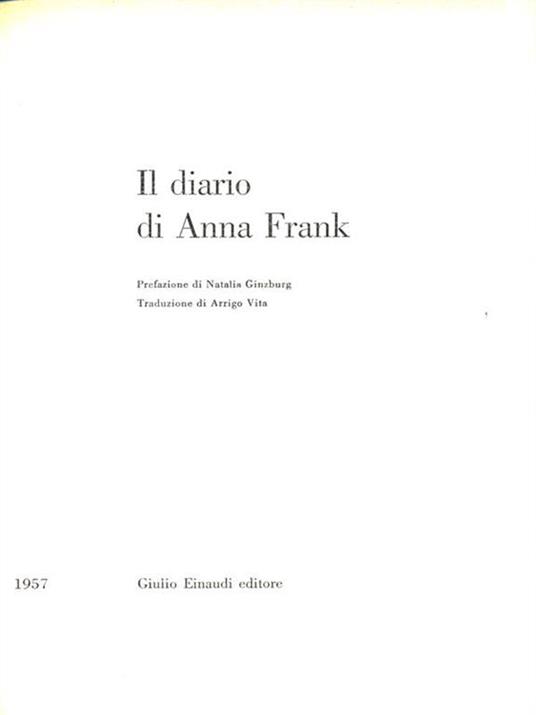 Il diaro - Anne Frank - copertina