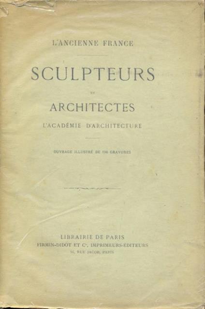 Sculpteurs et Architectes - Paul Lacroix - copertina