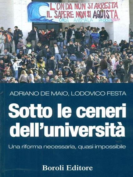 Sotto le ceneri dell'università - Adriano De Maio - copertina