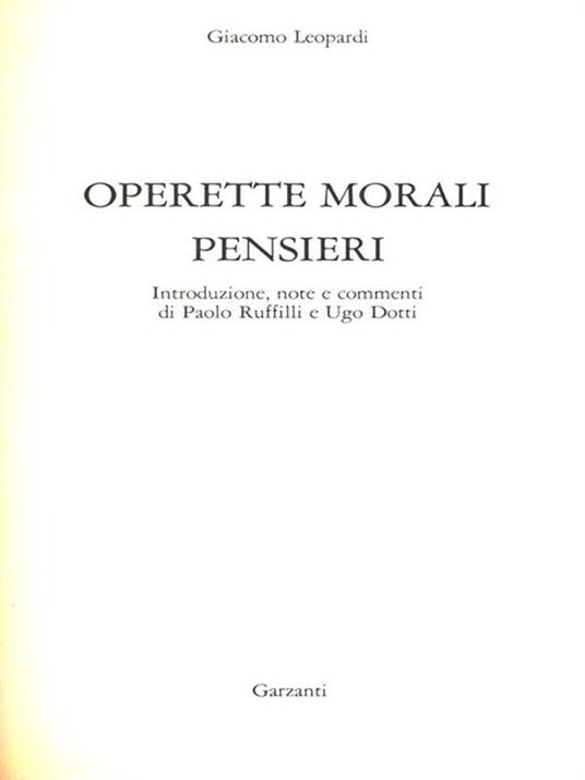 Operette morali - Giacomo Leopardi - 4