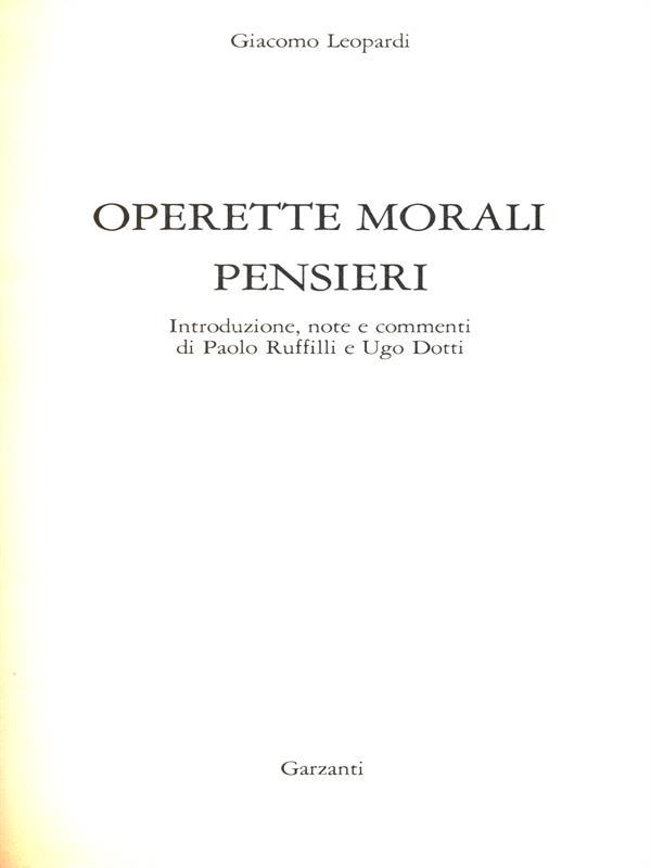 Operette morali