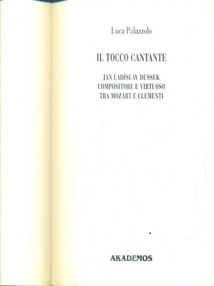 Il tocco cantante - Luca Palazzolo - copertina