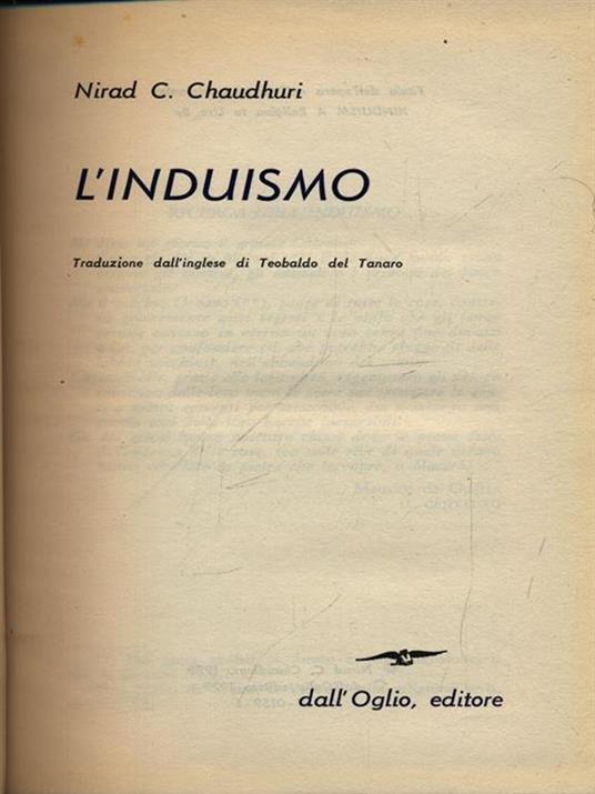 L' induismo - Nirad C. Chaudhuri - copertina