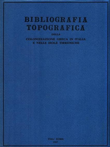 Bibliografia Topografica. Opere di carattere generale VI - copertina