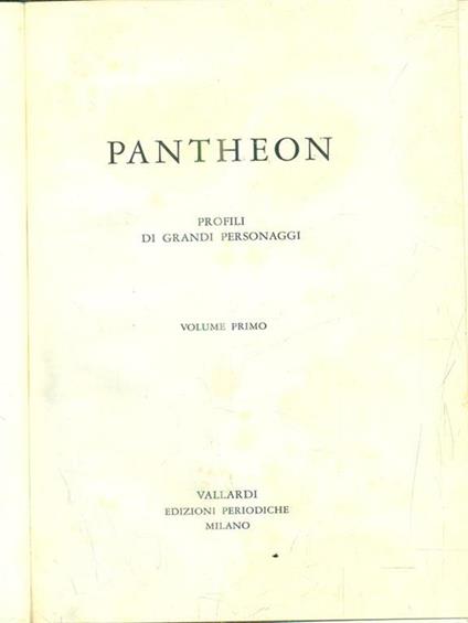 Pantheon. Volume primo - copertina