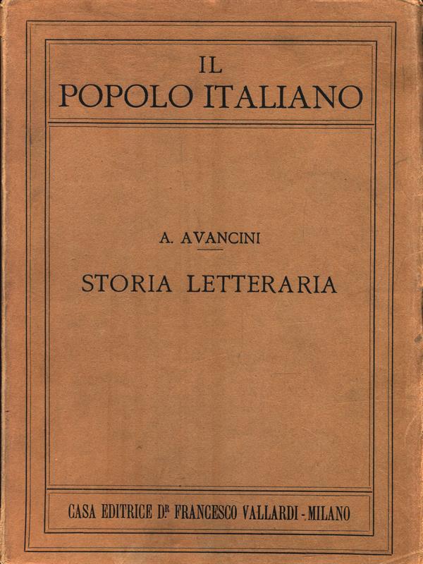 Il popolo italiano. Storia letteraria