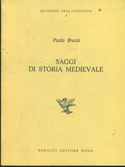 saggi di storia medievale - copertina