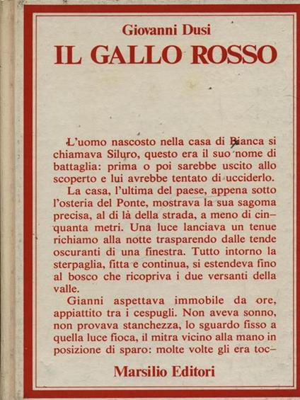Il gallo rosso. autografato - Giovanni Dusi - copertina