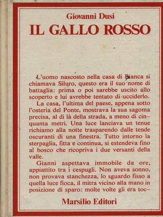 Il gallo rosso. autografato - Giovanni Dusi - copertina