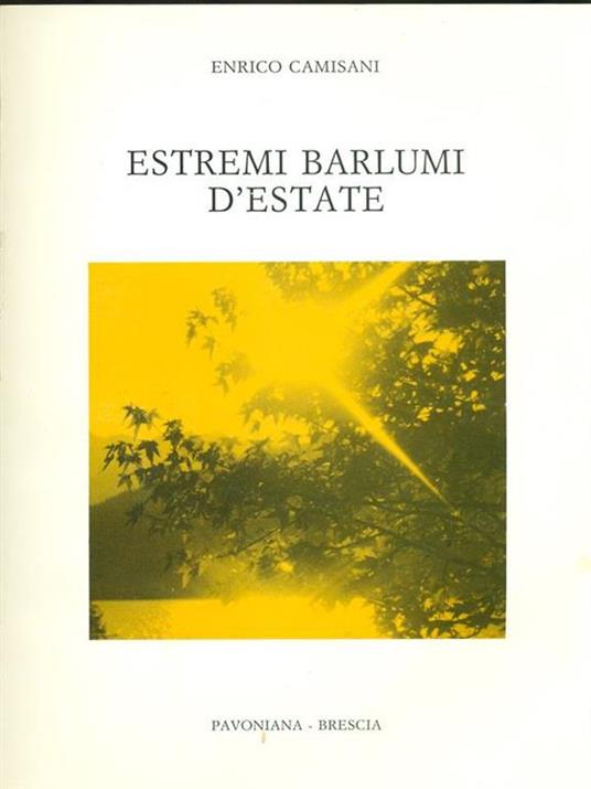 Estremi barlumi d'estate - copertina