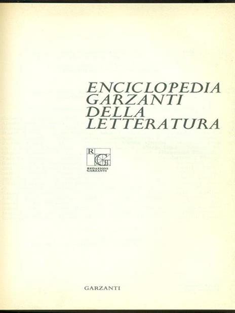 Enciclopedia della Letteratura - copertina