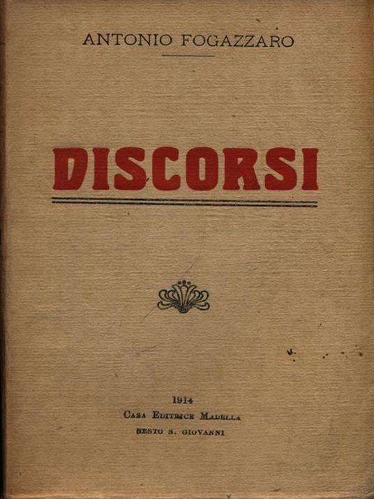 Discorsi - Antonio Fogazzaro - copertina