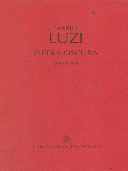 Pietra oscura - Mario Luzi - copertina