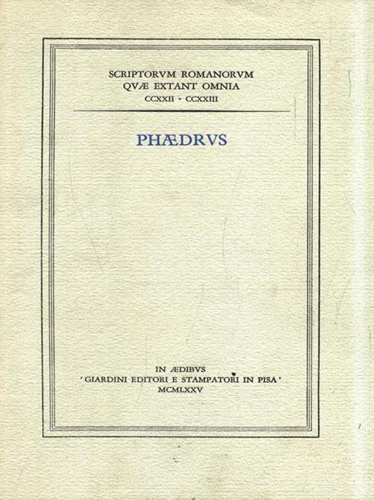 Phaedrus - copertina