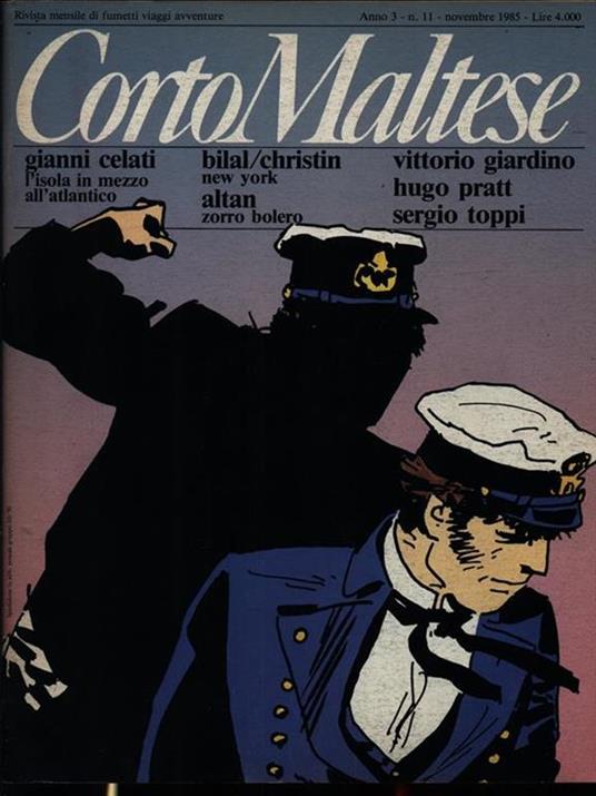Corto Maltese - n. 11 - novembre 1985 - copertina