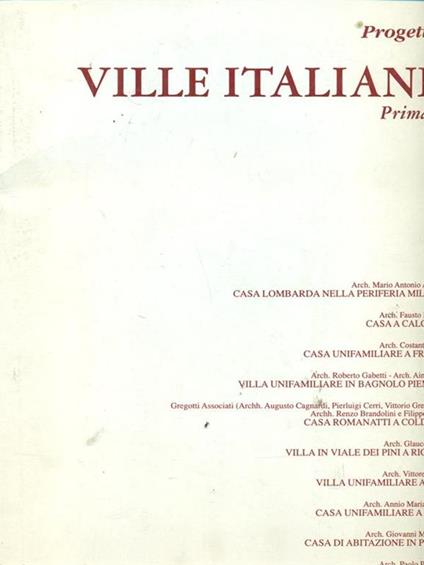 Progetti per Ville Italiane 2 Prima parte - copertina