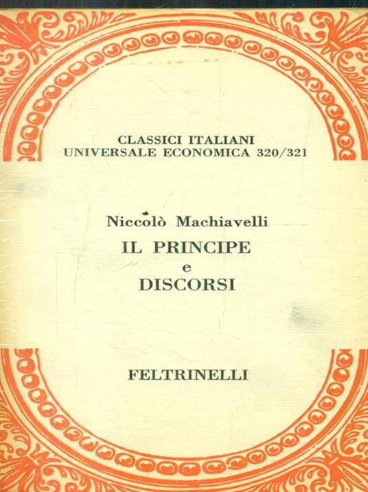 Il Principe e discorsi - Niccolò Machiavelli - copertina